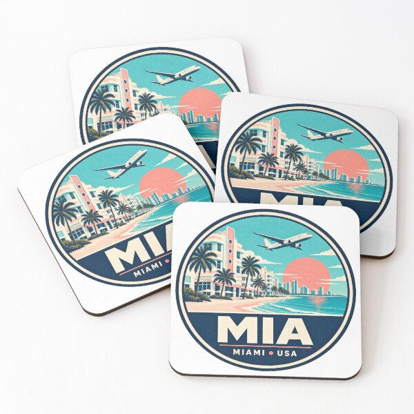 Item preview, MIA Miami Airport Code Retro Travel Badge designed and sold by CLOUTKULT.