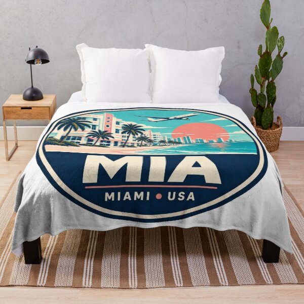 Item preview, MIA Miami Airport Code Retro Travel Badge designed and sold by CLOUTKULT.