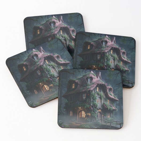 Item preview, Whimsical Ivy Moss Cottage - Fairytale Forest Art designed and sold by Vhelir-Art.