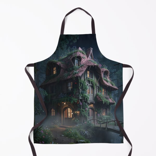Item preview, Whimsical Ivy Moss Cottage - Fairytale Forest Art designed and sold by Vhelir-Art.