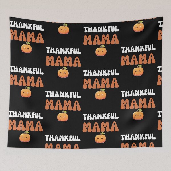 Item preview, Groovy Thankful Mama Retro Thanksgiving Pumpkin designed and sold by mumchaosdesigns.
