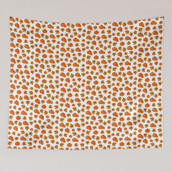 Item preview, Hand Drawn Pumpkin and Autumn Leaves Pattern designed and sold by MalgoRys.