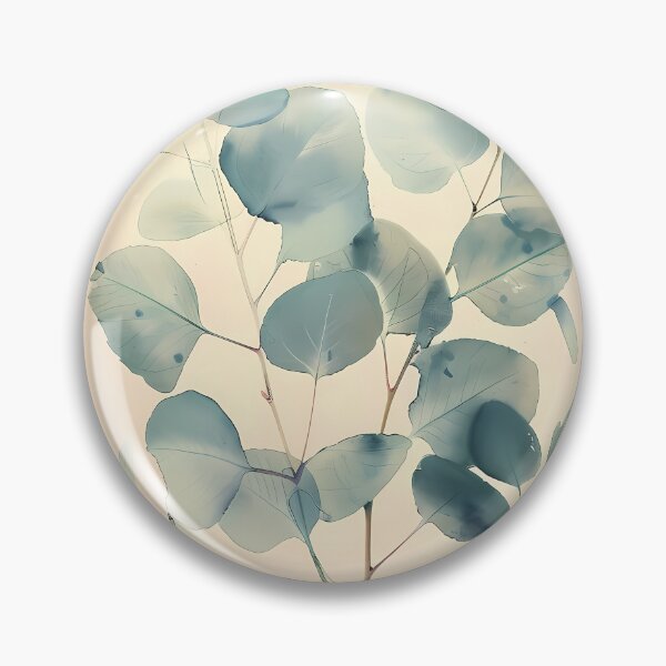 Artikelvorschau, Symmetrical Sage Green Watercolor Eucalyptus Stem entworfen und verkauft von Artdavesalzburg.