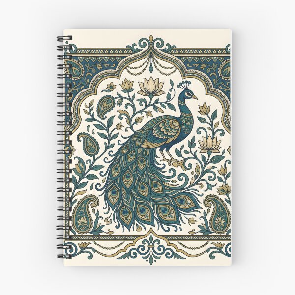 Item preview, Indian Peacock Paisley Lotus Heritage Art designed and sold by hutofdesigns.