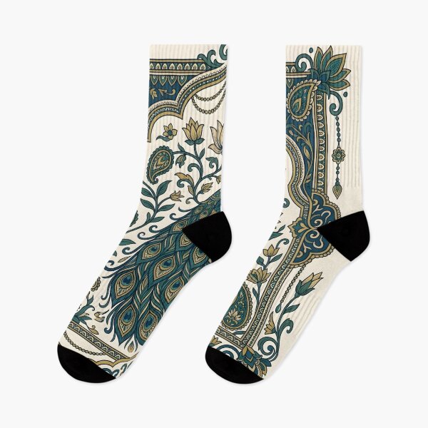 Item preview, Indian Peacock Paisley Lotus Heritage Art designed and sold by hutofdesigns.