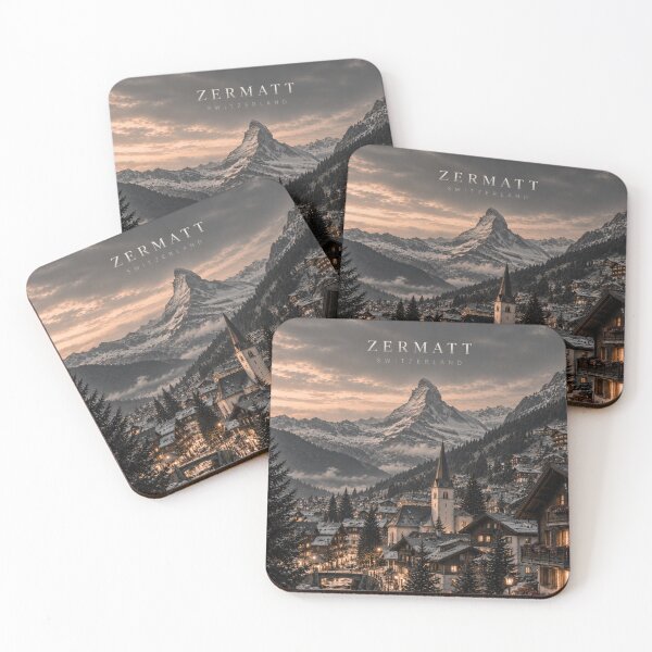 Item preview, Zermatt Cinematic Monochrome Alpine Artwork designed and sold by MichaeIRellov.