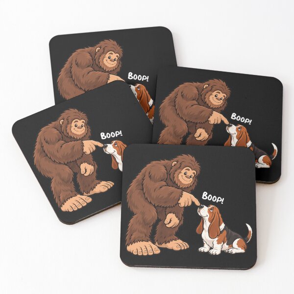 Item preview, Bigfoot and Basset Hound Boop Fun Design Sasquatch designed and sold by rafaeltto.