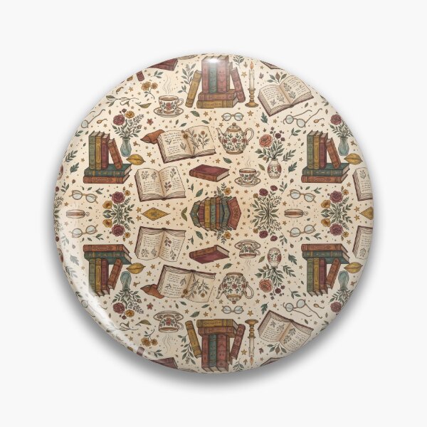 Item preview, Elegant Vintage Books with Floral for Book Lovers Sweet Bookish Dreams library Pattern designed and sold by ArtDesignTp.