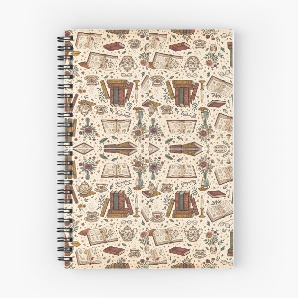 Item preview, Elegant Vintage Books with Floral for Book Lovers Sweet Bookish Dreams library Pattern designed and sold by ArtDesignTp.