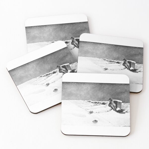 Item preview, Vintage Mountaineer in Snow Storm Illustration designed and sold by Antique Science Press.