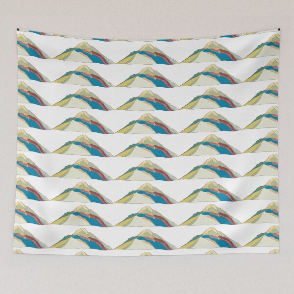 Item preview, Sunset Aoraki Mount Cook - Geometric Alpine Peak Art designed and sold by iampaulmorris.