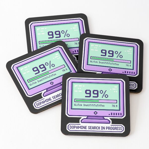 Item preview, Dopamine Search in Progress – Retro Pixel Computer Sticker designed and sold by RobertArt08.