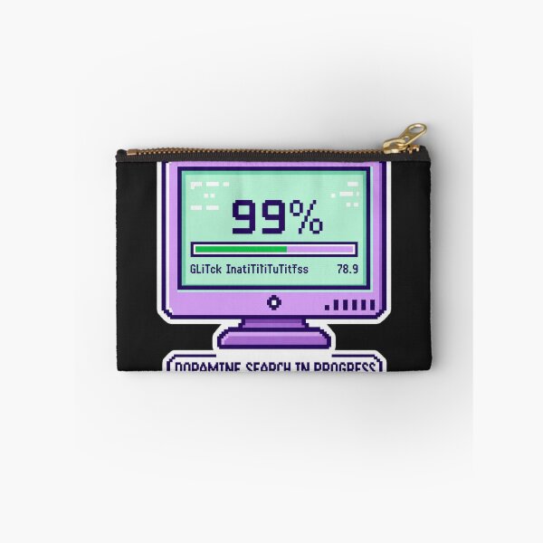 Item preview, Dopamine Search in Progress – Retro Pixel Computer Sticker designed and sold by RobertArt08.