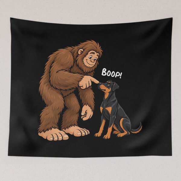 Item preview, Bigfoot and Beauceron Boop Fun Design Sasquatch designed and sold by rafaeltto.