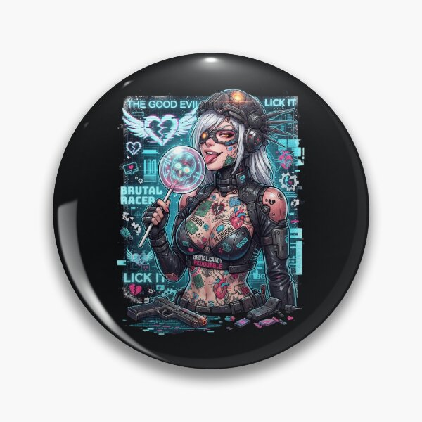 Item preview, Cyberpunk Brutal Racer Skull Lollipop designed and sold by Voodoo Store Paranormal Collections.