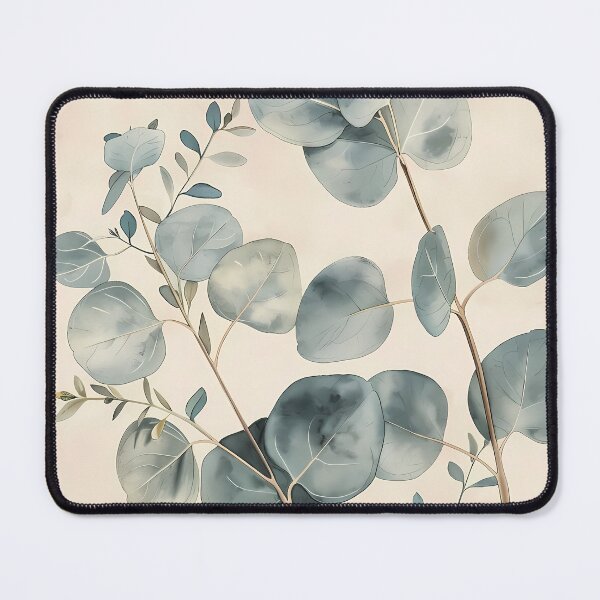 Item preview, Vintage Watercolor Eucalyptus on Warm Beige designed and sold by Artdavesalzburg.