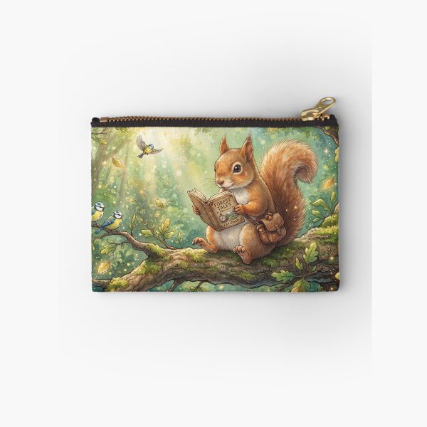 Item preview, Cute Reading Squirrel Sticker | Woodland Book Lover Animal | Cozy Forest Art designed and sold by SebastianSpace.