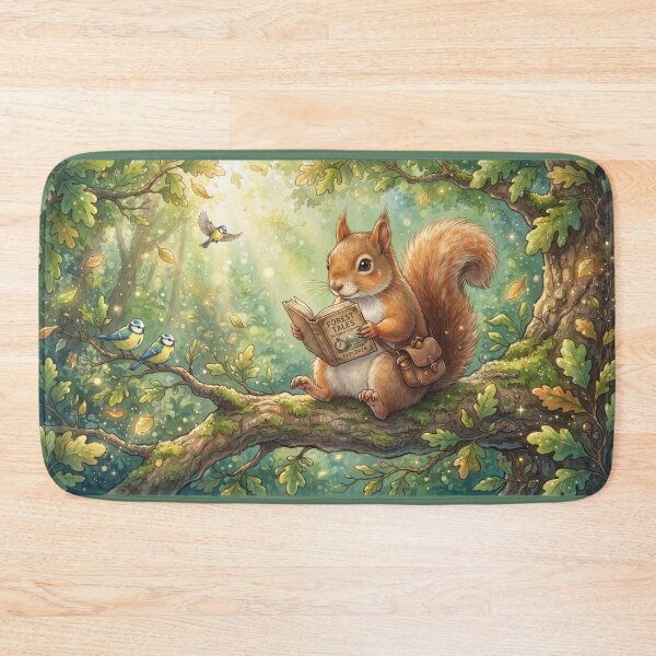 Item preview, Cute Reading Squirrel Sticker | Woodland Book Lover Animal | Cozy Forest Art designed and sold by SebastianSpace.