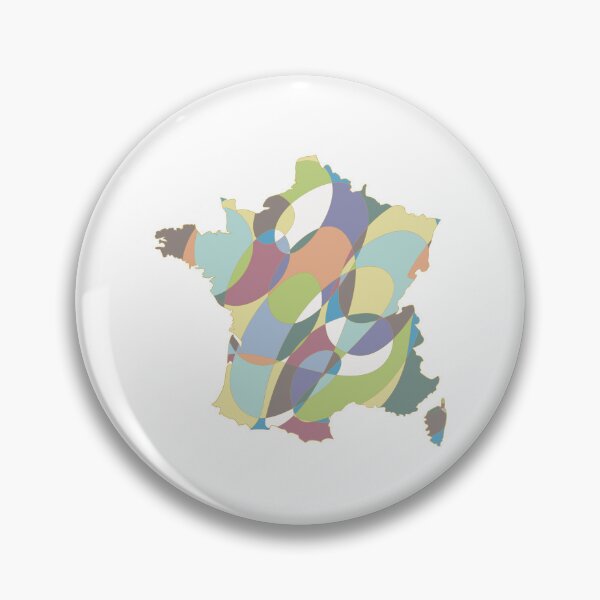 Item preview, Lilac & Sage France Map - Colourful Regions Line Art designed and sold by iampaulmorris.