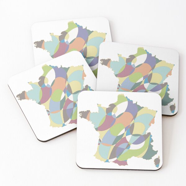 Item preview, Lilac & Sage France Map - Colourful Regions Line Art designed and sold by iampaulmorris.