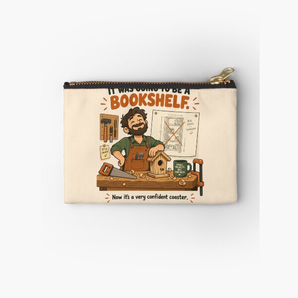 Item preview, It Was Going To Be A Bookshelf Funny Woodworking Gift Flat Illustration Shirt Carpenter Sticker Woodworker Gift designed and sold by Fanverse Merchandise.