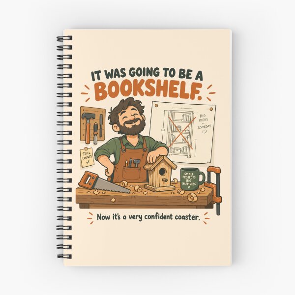 Item preview, It Was Going To Be A Bookshelf Funny Woodworking Gift Flat Illustration Shirt Carpenter Sticker Woodworker Gift designed and sold by Fanverse Merchandise.