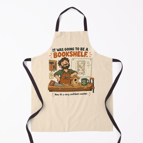 Item preview, It Was Going To Be A Bookshelf Funny Woodworking Gift Flat Illustration Shirt Carpenter Sticker Woodworker Gift designed and sold by Fanverse Merchandise.