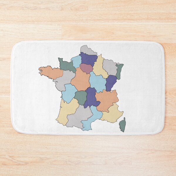 Item preview, Grey & Peach France Map - Colourful Regions Line Art designed and sold by iampaulmorris.