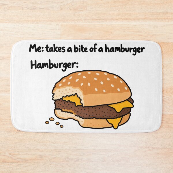 Item preview, Funny Hamburger Burger Food Cartoon designed and sold by MonkiFlipp.