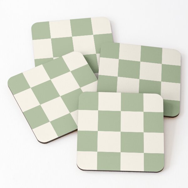 Item preview, Sage Green Checkerboard Pattern Sticker | Soft Cottagecore Checkered Print designed and sold by DColourMuse.