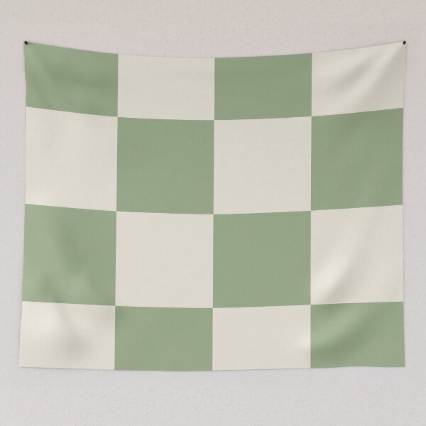 Item preview, Sage Green Checkerboard Pattern Sticker | Soft Cottagecore Checkered Print designed and sold by DColourMuse.