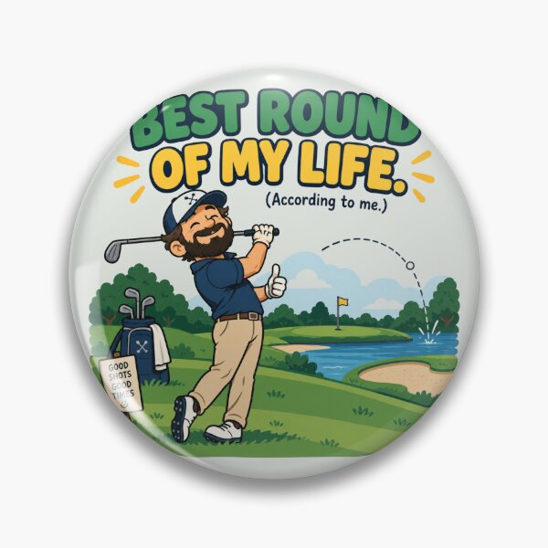 Item preview, Best Round Of My Life According To Me Funny Golf Gift Flat Illustration Shirt Golfer Sticker Golf Lover Gift designed and sold by Fanverse Merchandise.