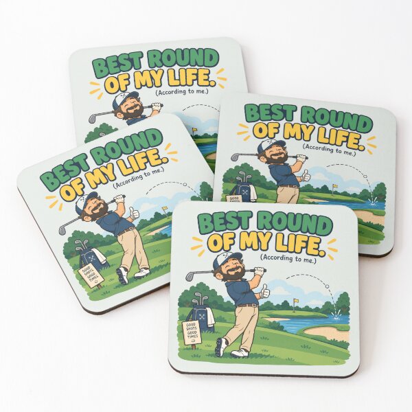 Item preview, Best Round Of My Life According To Me Funny Golf Gift Flat Illustration Shirt Golfer Sticker Golf Lover Gift designed and sold by Fanverse Merchandise.