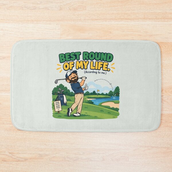 Item preview, Best Round Of My Life According To Me Funny Golf Gift Flat Illustration Shirt Golfer Sticker Golf Lover Gift designed and sold by Fanverse Merchandise.