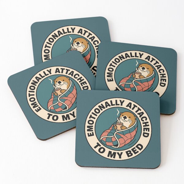 Item preview, Emotionally Attached To My Bed Retro Otter Badge designed and sold by DripCultureLab.