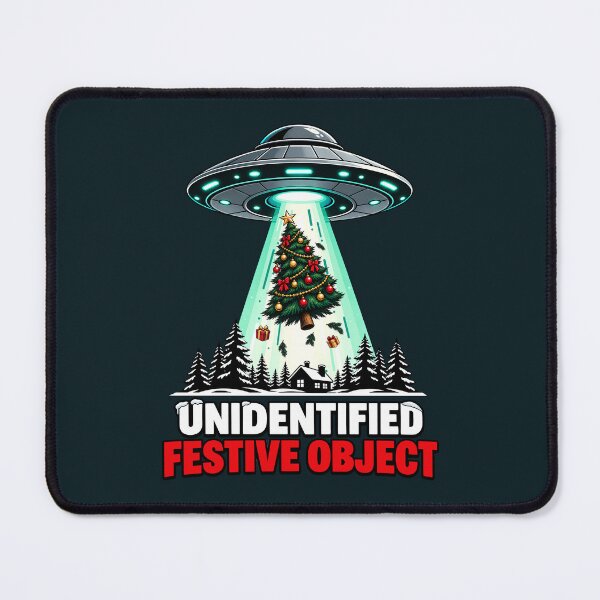 Item preview, UFO abducts Christmas tree – Sci-Fi Christmas humor designed and sold by Infinitee8hirts.