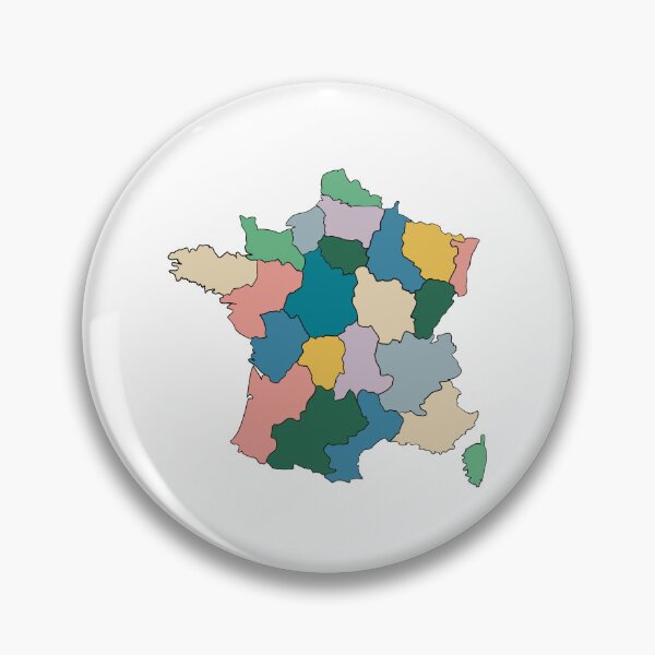 Item preview, Pastel Multicolour France Map - Colourful Regions Line Art designed and sold by iampaulmorris.