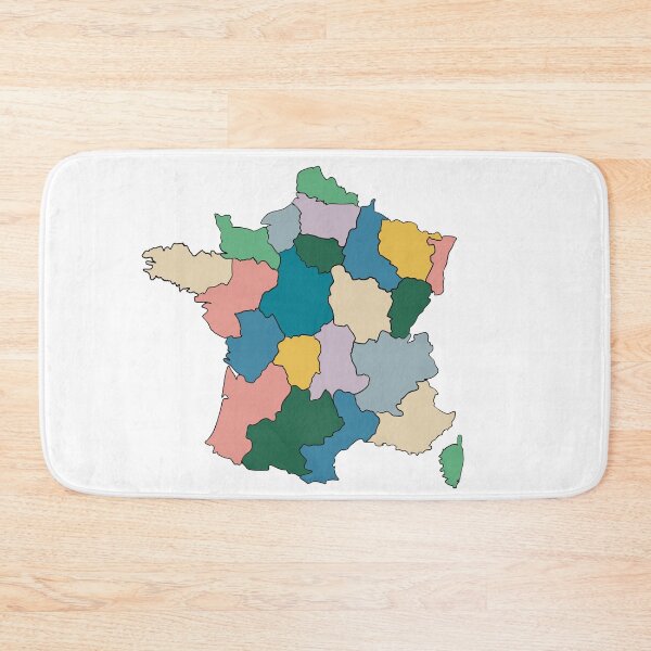 Item preview, Pastel Multicolour France Map - Colourful Regions Line Art designed and sold by iampaulmorris.