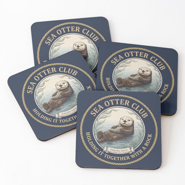 Item preview, Holding It Together With A Rock Sea Otter Humor Badge designed and sold by CalmCapy Co.