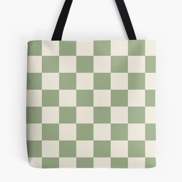 Item preview, Medium Sage Green Checkerboard Pattern Sticker | Soft Cottagecore Checkered Print designed and sold by DColourMuse.
