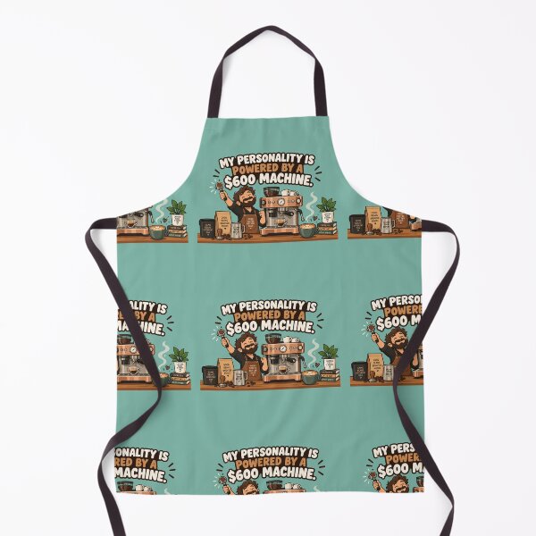 Item preview, My Personality Is Powered By A $600 Machine Funny Home Barista Gift Flat Illustration Shirt Espresso Lover Sticker Coffee Gift designed and sold by Fanverse Merchandise.