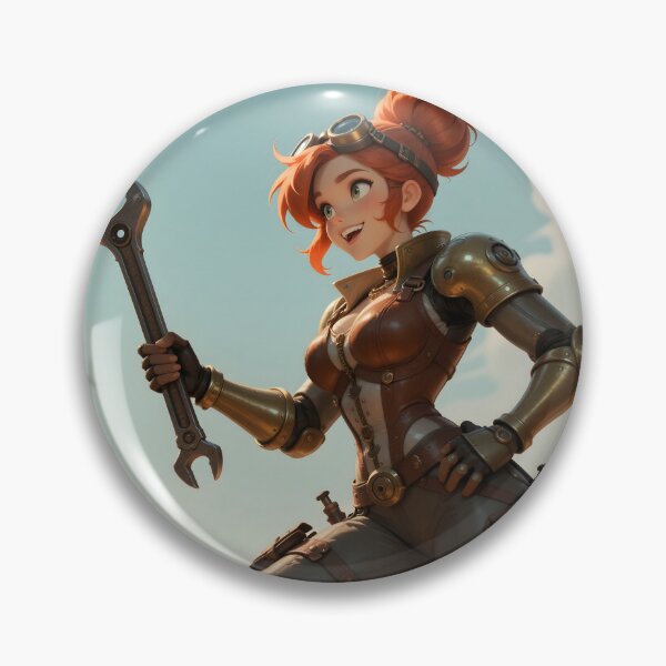 Item preview, Steampunk Mechanic Girl – Redhead Engineer Adventure designed and sold by Killington.