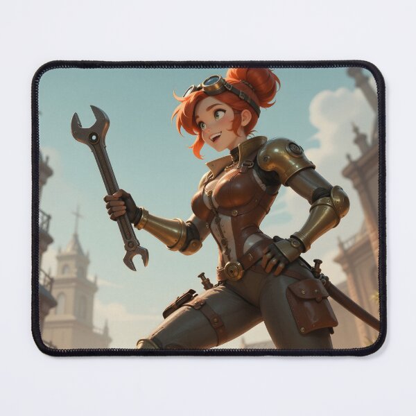 Item preview, Steampunk Mechanic Girl – Redhead Engineer Adventure designed and sold by Killington.