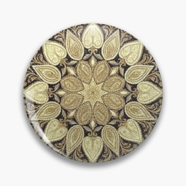 Item preview, Intricate Gold Paisley Mandala Bohemian Filigree Medallion designed and sold by anidiots-studio.