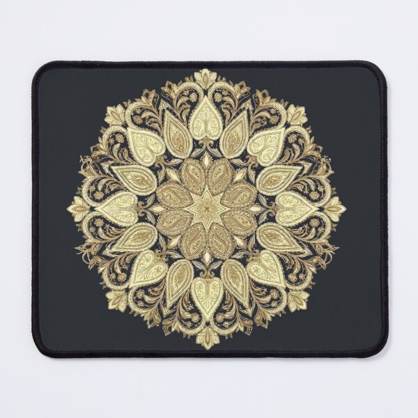 Item preview, Intricate Gold Paisley Mandala Bohemian Filigree Medallion designed and sold by anidiots-studio.
