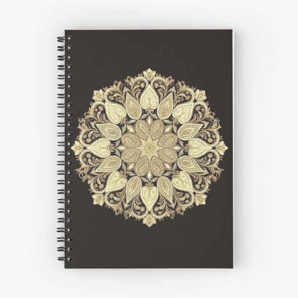 Item preview, Intricate Gold Paisley Mandala Bohemian Filigree Medallion designed and sold by anidiots-studio.