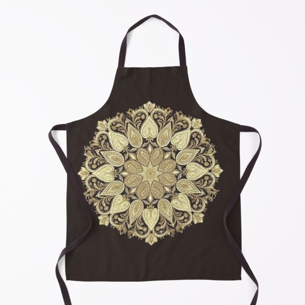 Item preview, Intricate Gold Paisley Mandala Bohemian Filigree Medallion designed and sold by anidiots-studio.