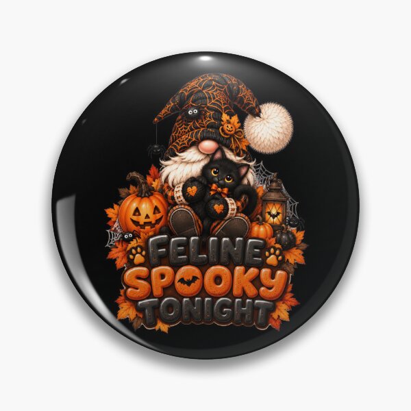 Item preview, Feline Spooky Tonight – Cute Black Cat Halloween Gnome Design designed and sold by Gapanaart.