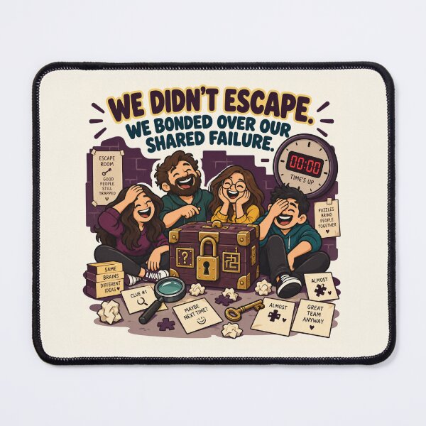 Item preview, We Didn't Escape We Bonded Over Our Shared Failure Funny Escape Room Gift Flat Illustration Shirt Puzzle Sticker Game Night Gift designed and sold by Fanverse Merchandise.