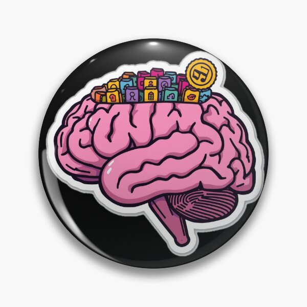 Item preview, Digital Overload Brain – Apps, Distraction & Modern Mind Sticker designed and sold by RobertArt08.
